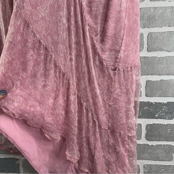 Tularosa Brooks Dress Lilac Toile Floral Asymmetrical Hem Dress Size Medium - Picture 6 of 11